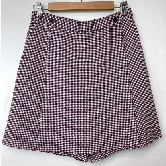 Bette & Court Skort Purple Plaid Pattern Womens 12 - Picture 1 of 10